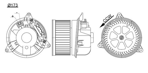 Interior Blower - AB 195 000S MAHLE