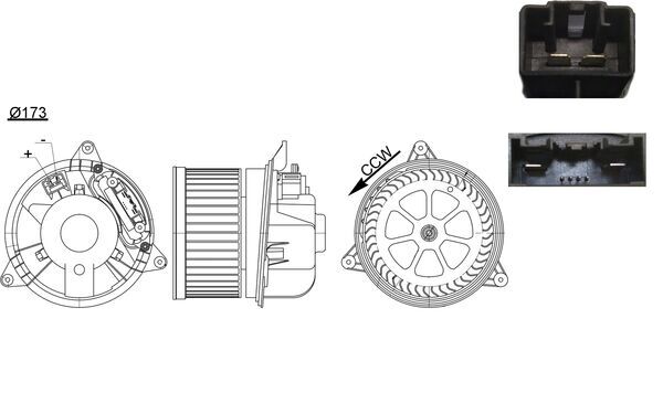 Ventilatore abitacolo - AB 195 000S MAHLE