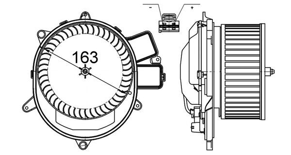 Interior Blower - AB 231 000S MAHLE