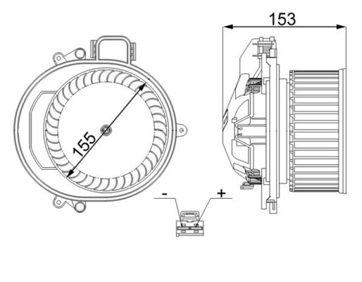 Interior Blower - AB 257 000S MAHLE