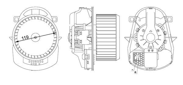 Interior Blower - AB 258 000S MAHLE