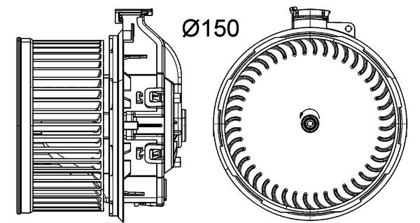 Interior Blower - AB 259 000P MAHLE