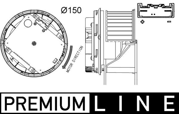 Ventilatore abitacolo - AB 263 000P MAHLE