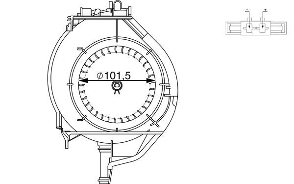 Interior Blower - AB 266 000S MAHLE