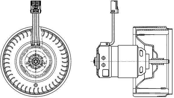Interior Blower - AB 71 000P MAHLE
