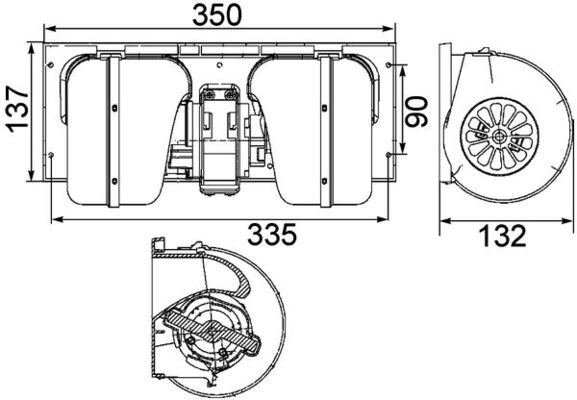 Interior Blower - AB 85 000P MAHLE