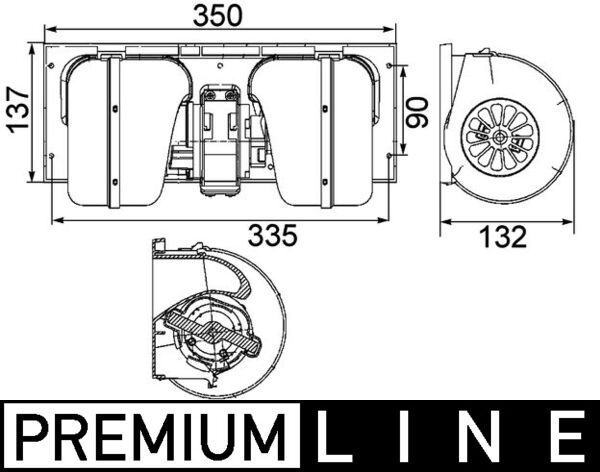 Interior Blower - AB 85 000P MAHLE
