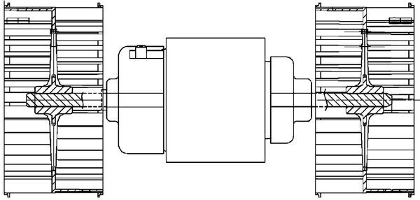 Interior Blower - AB 87 000P MAHLE