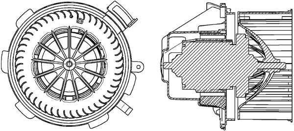 Interior Blower - AB 88 000P MAHLE