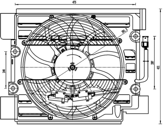 Fan, A/C condenser - ACF 23 000S MAHLE