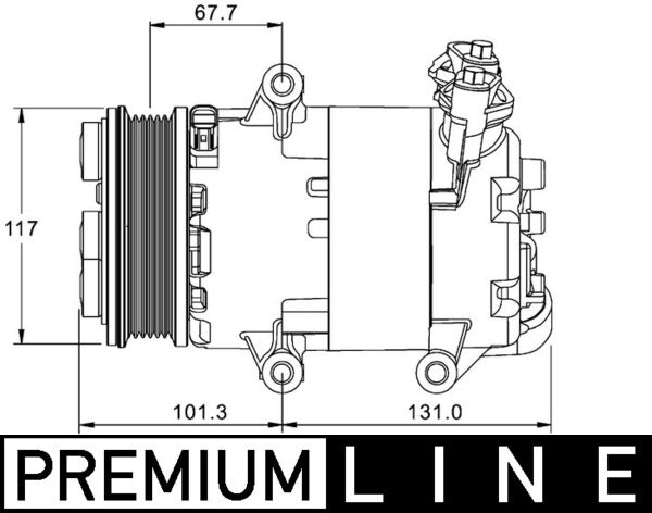 kompresorius, oro kondicionierius - ACP 1330 000P MAHLE