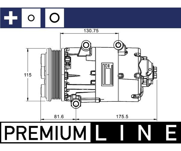 Compressor, air conditioning - ACP 1331 000P MAHLE