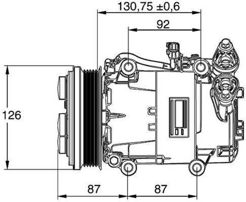 Compressor, air conditioning - ACP 54 000P MAHLE