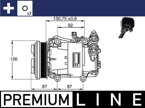 Compressor, air conditioning - ACP 54 000P MAHLE