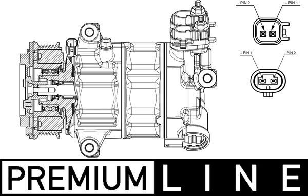 Compressor, air conditioning - ACP 654 000P MAHLE