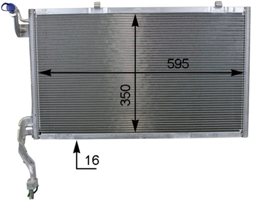 Condenser, air conditioning - AC 10 000P MAHLE