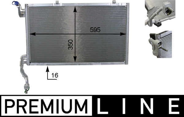 Condenser, air conditioning - AC 10 000P MAHLE