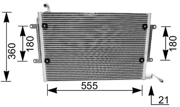 Condenser, air conditioning - AC 172 000S MAHLE