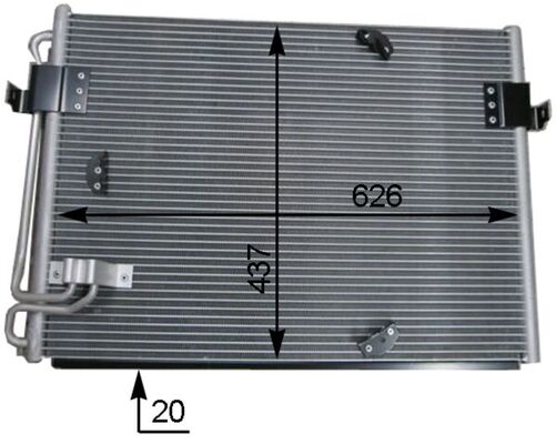 Condenser, air conditioning - AC 174 000S MAHLE