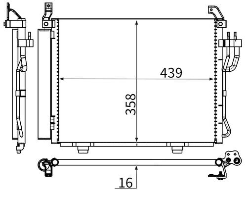 Condensatore, Climatizzatore - AC 17 000S MAHLE