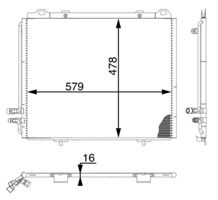 Condensatore, Climatizzatore - AC 196 000S MAHLE