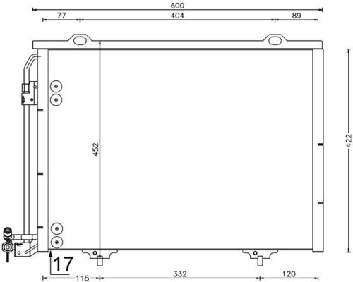 Condenser, air conditioning - AC 211 001S MAHLE