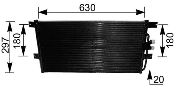 Condenser, air conditioning - AC 217 000S MAHLE