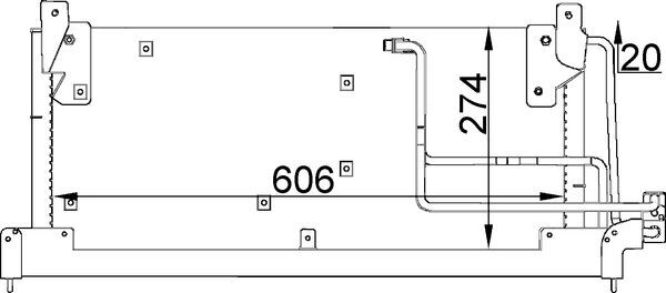 Condenser, air conditioning - AC 223 000S MAHLE