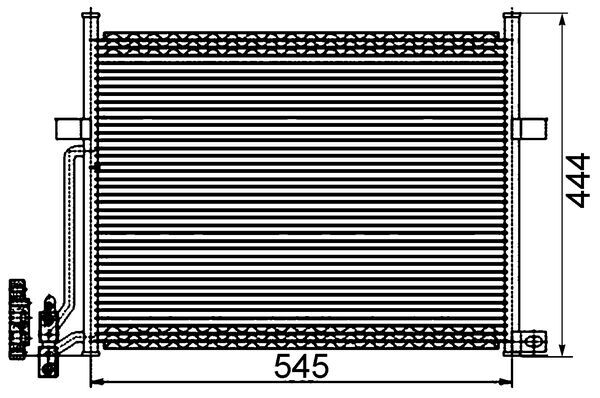 Condenser, air conditioning - AC 234 002S MAHLE