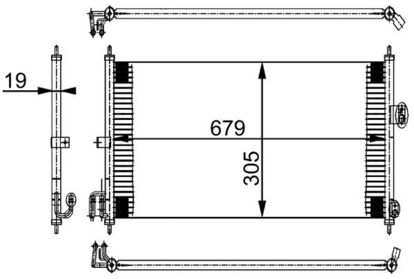 Condensatore, Climatizzatore - AC 252 000S MAHLE