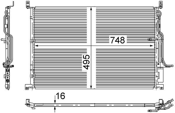 Condenser, air conditioning - AC 271 000S MAHLE