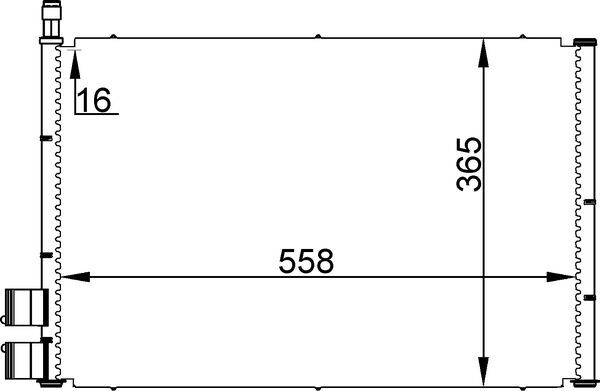 Condenser, air conditioning - AC 298 000S MAHLE