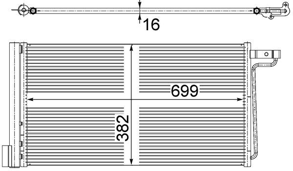 Condenser, air conditioning - AC 29 000S MAHLE