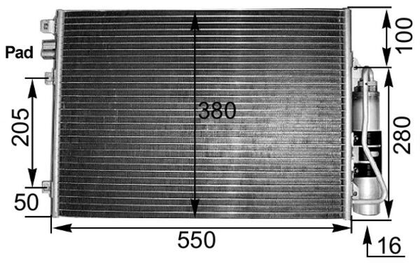 kondensatorius, oro kondicionierius - AC 303 000S MAHLE