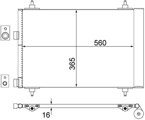 Condenser, air conditioning - AC 315 000S MAHLE