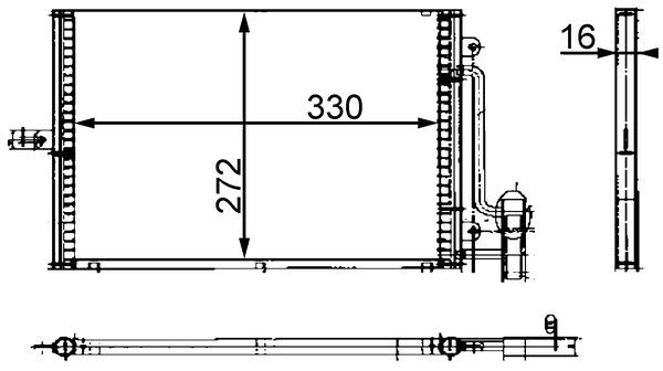 Condenser, air conditioning - AC 317 000S MAHLE