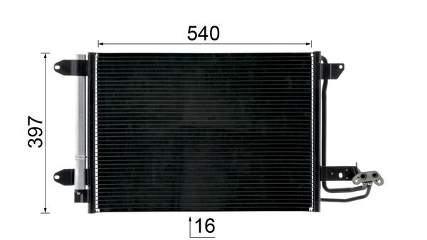Condenser, air conditioning - AC 324 000S MAHLE