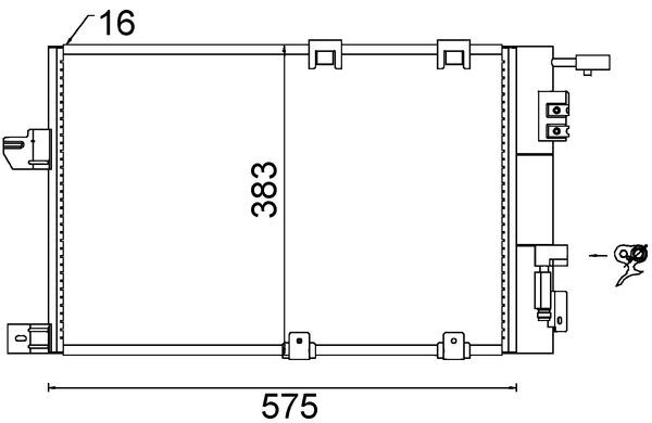 Condenser, air conditioning - AC 339 000S MAHLE