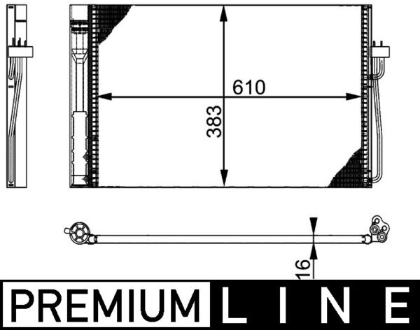 Condensatore, Climatizzatore - AC 345 000P MAHLE