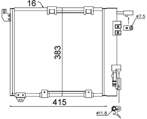 Condenser, air conditioning - AC 349 000S MAHLE