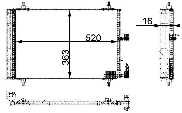 Condenser, air conditioning - AC 350 000S MAHLE