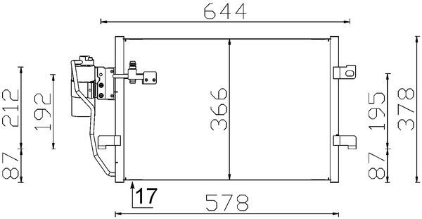 Condensatore, Climatizzatore - AC 351 000S MAHLE