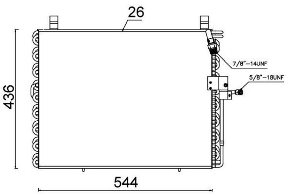 Condenser, air conditioning - AC 357 000S MAHLE