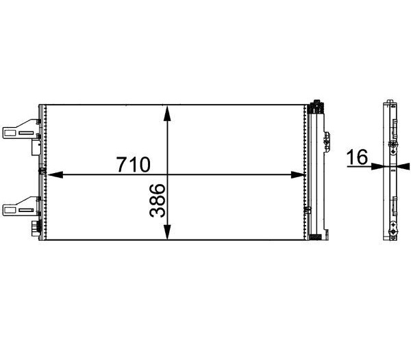 Condenser, air conditioning - AC 363 000P MAHLE