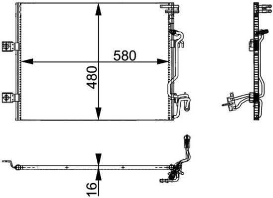 Condensatore, Climatizzatore - AC 364 000P MAHLE