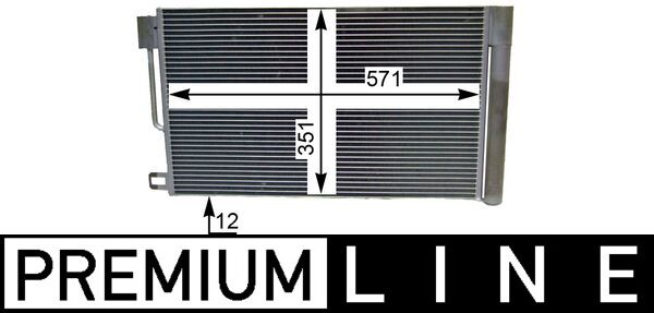 Condenser, air conditioning - AC 367 000P MAHLE