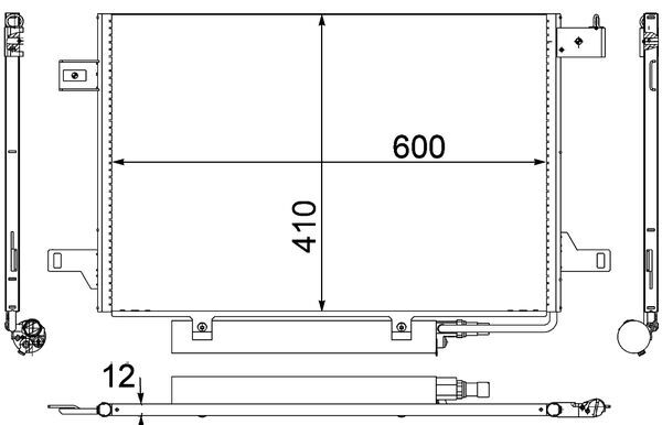 Condenser, air conditioning - AC 369 000P MAHLE
