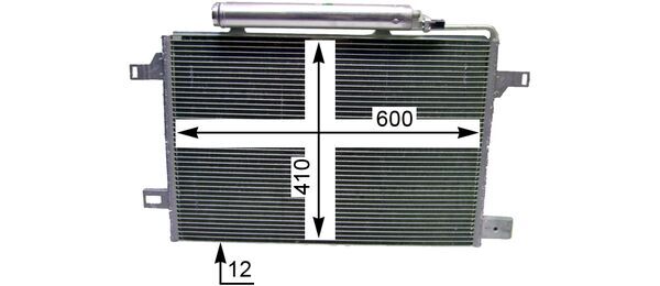 Condenser, air conditioning - AC 369 000P MAHLE