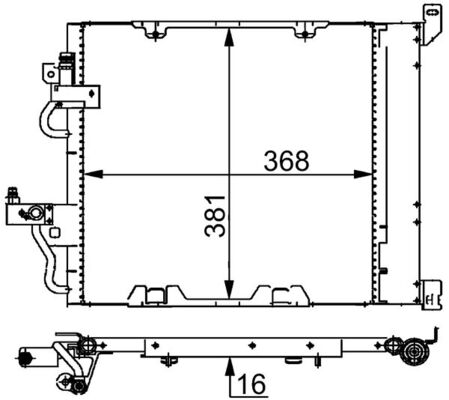 Condenser, air conditioning - AC 376 000S MAHLE