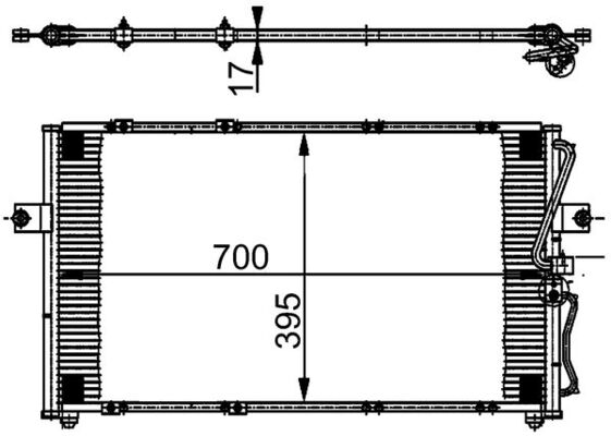 Condensatore, Climatizzatore - AC 379 000S MAHLE